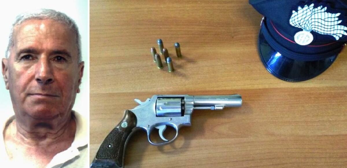 CATANIA, MINACCE ALL’EX MOGLIE E LA FIGLIA CON UN REVOLVER CLANDESTINO: ARRESTATO 70ENNE - 