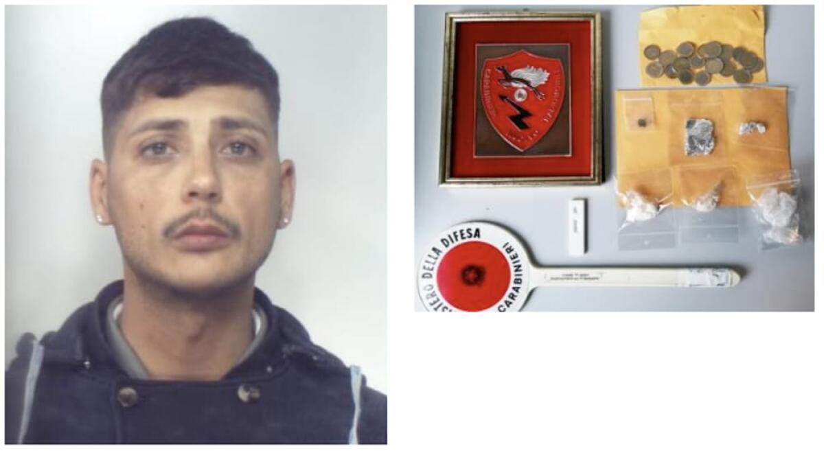 PALAGONIA: SPACCIAVA SOTTO CASA: ARRESTATO - 