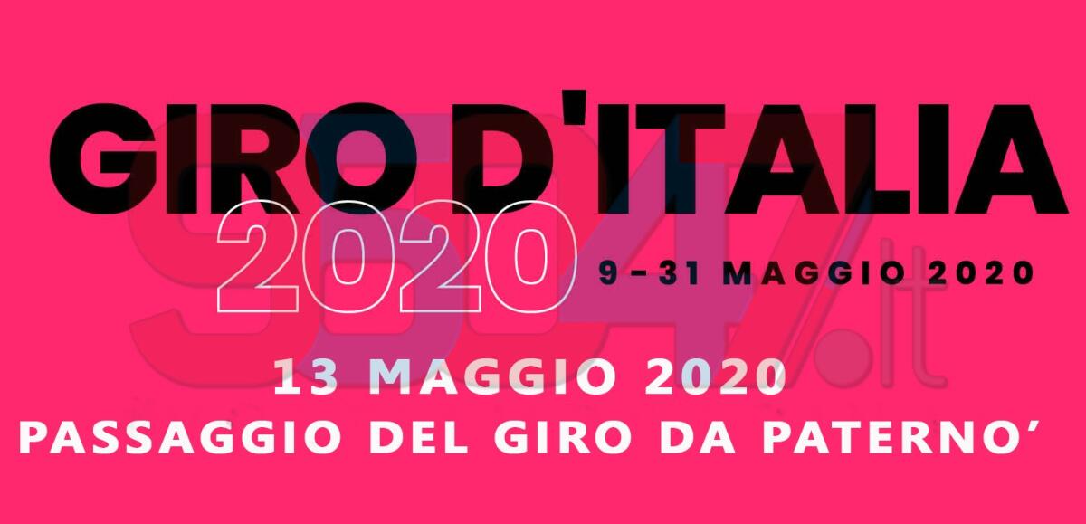 IL PROSSIMO 13 MAGGIO LA TAPPA DEL GIRO D’ITALIA PASSERÀ DAL CUORE DI PATERNO' - 