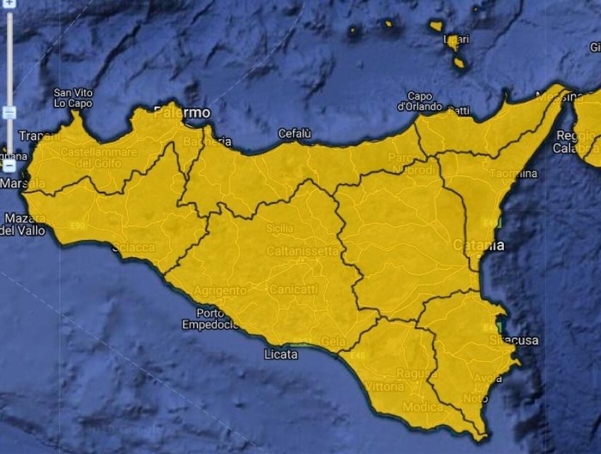 MALTEMPO:DOMANI ALLERTA ARANCIONE IN TUTTA LA SICILIA - 