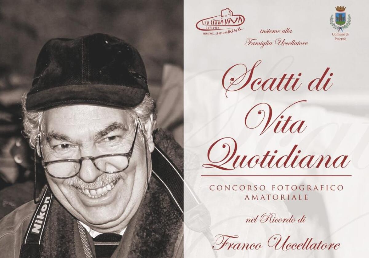 PATERNO':  CONCORSO FOTOGRAFICO "SCATTI DI VITA QUOTIDIANA" - 