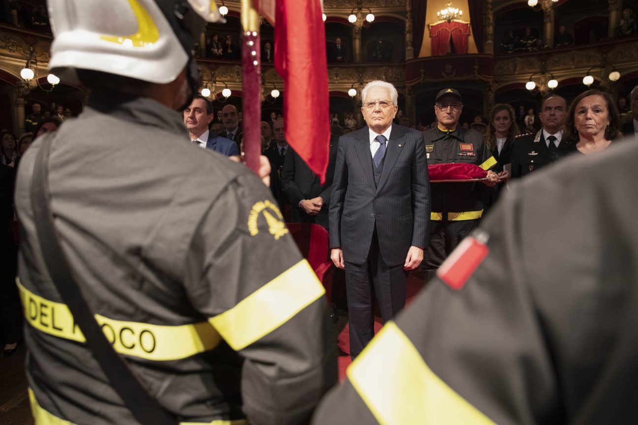 IL PRESIDENTE MATTARELLA A CATANIA: MEDAGLIA AL MERITO AI VIGILI DEL FUOCO