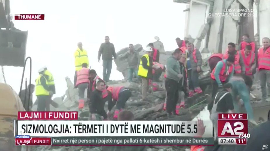 TERREMOTO IN ALBANIA: ALMENO 6 MORTI E 200 DI FERITI, SCOSSE AVVERTITE IN PUGLIA, CAMPANIA E ABRUZZO
