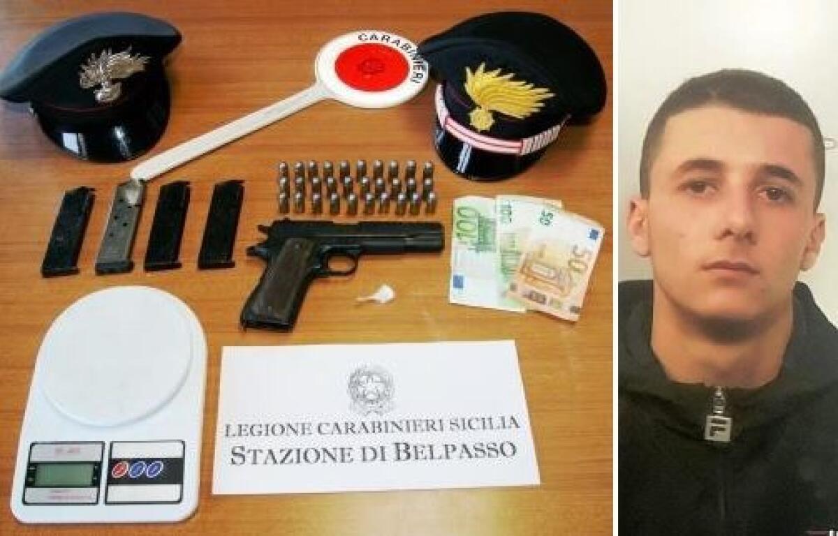 BELPASSO: NASCONEVA IN GARAGE UNA PISTOLA CLANDESTINA, ARRESTATO VENTENNE - 