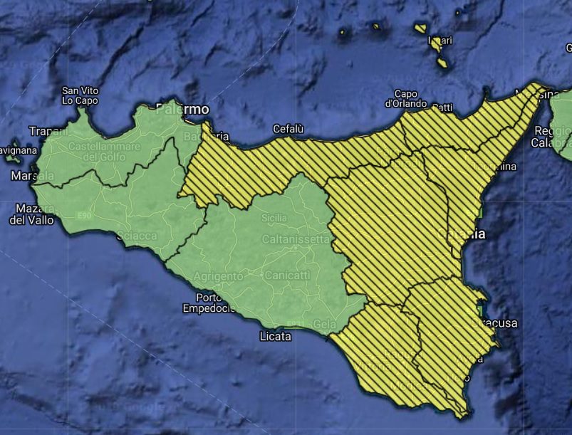 ALLERTA GIALLA, NEVE A BASSA QUOTA E VENTI DI BURRASCA PER LA GIORNATA DI DOMANI