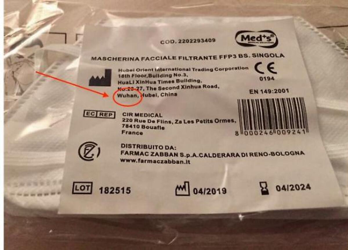 LA GRANDE BEFFA DELLE MASCHERINE PER PROTEGGERSI ARRIVA DA WUHAN - 