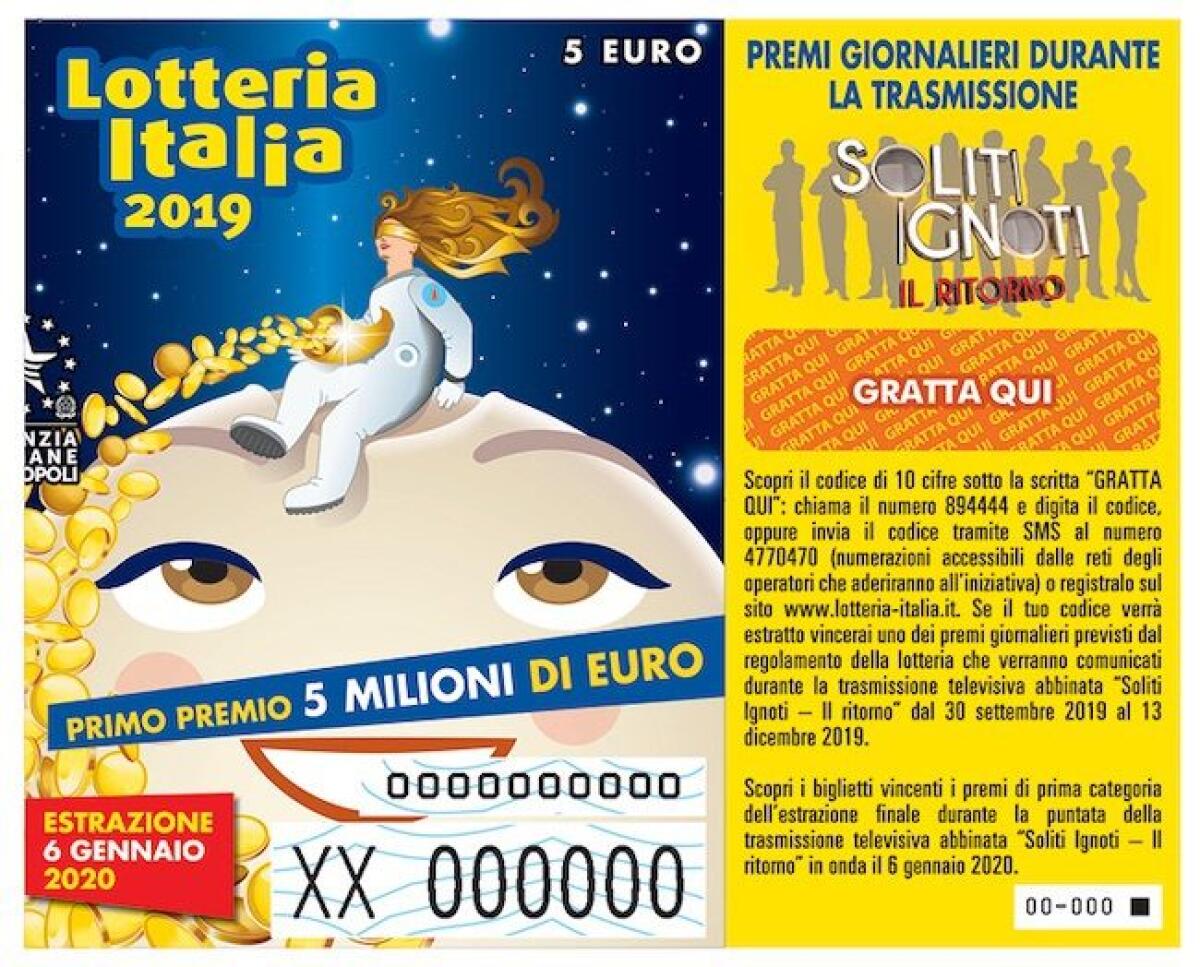 LOTTERIA ITALIA 2020, IN SICILIA SOLO 8 PREMI DI TERZA CATEGORIA DA 20MILA EURO - 