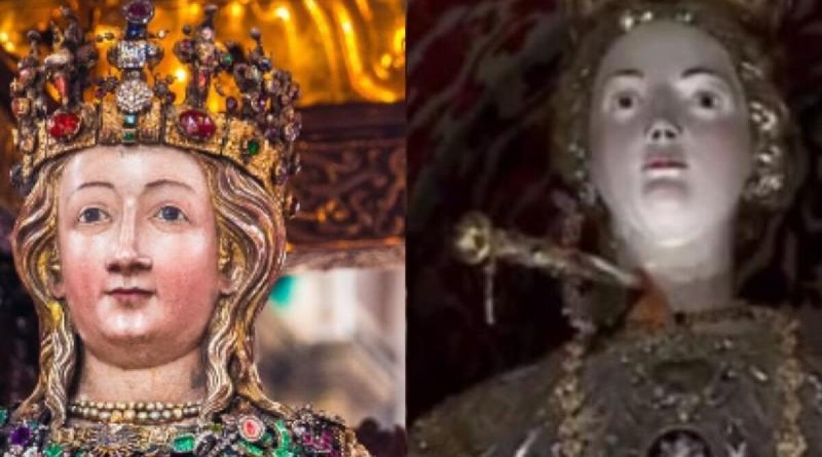 L’ABBRACCIO TRA SANT’AGATA E SANTA LUCIA: LE RELIQUIE DELLE DUE MARTIRE IN PELLEGRINAGGIO AL DUOMO DI CATANIA - 