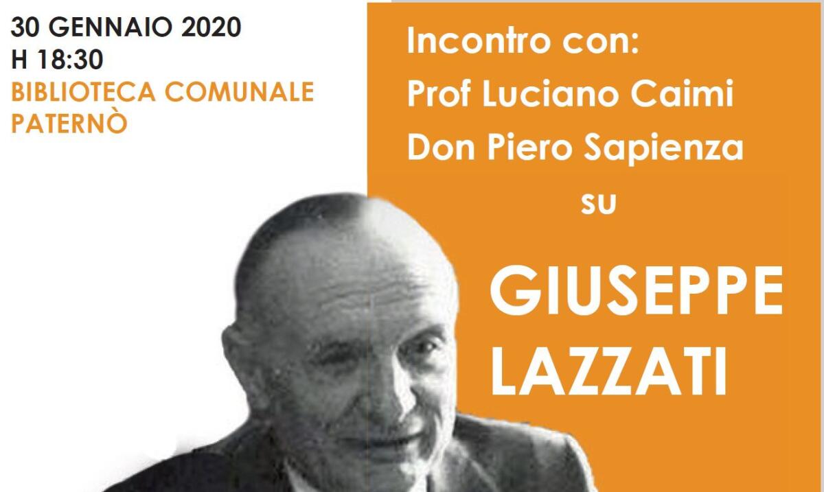 PATERNÒ RICORDA GIUSEPPE LAZZATI - 