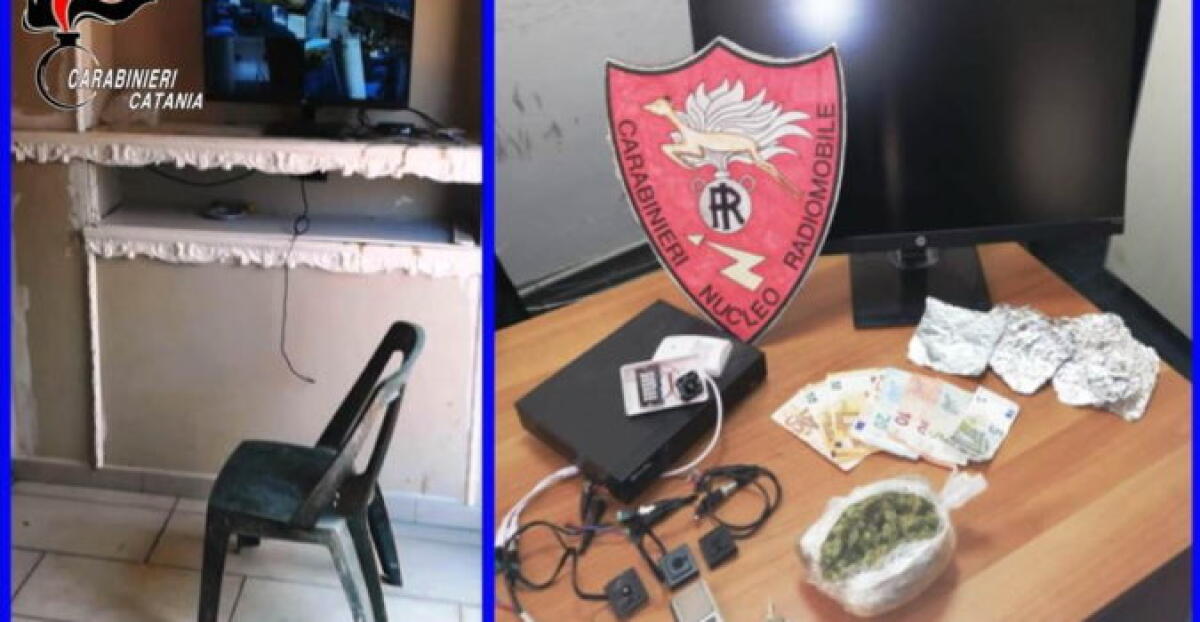 CATANIA, SPACCIO PROTETTO DALLE TELECAMERE: PUSHER IN MANETTE - 