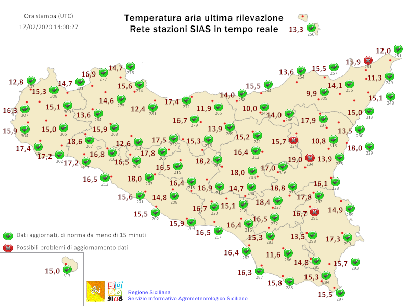 CON 'SOLI" 19 GRADI, PATERNÒ OGGI LA CITTÀ PIÙ CALDA DELLA SICILIA