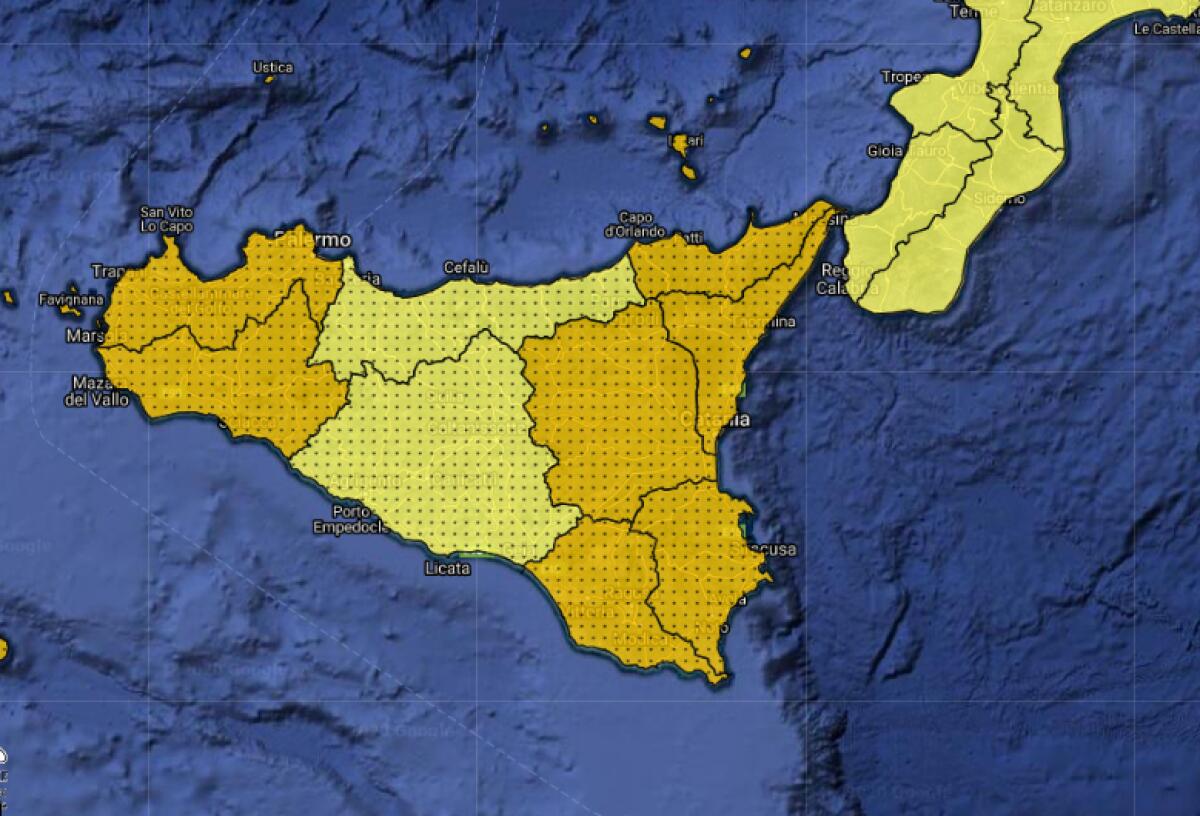 Maltempo, allerta arancione sul gran parte della Sicilia - 
