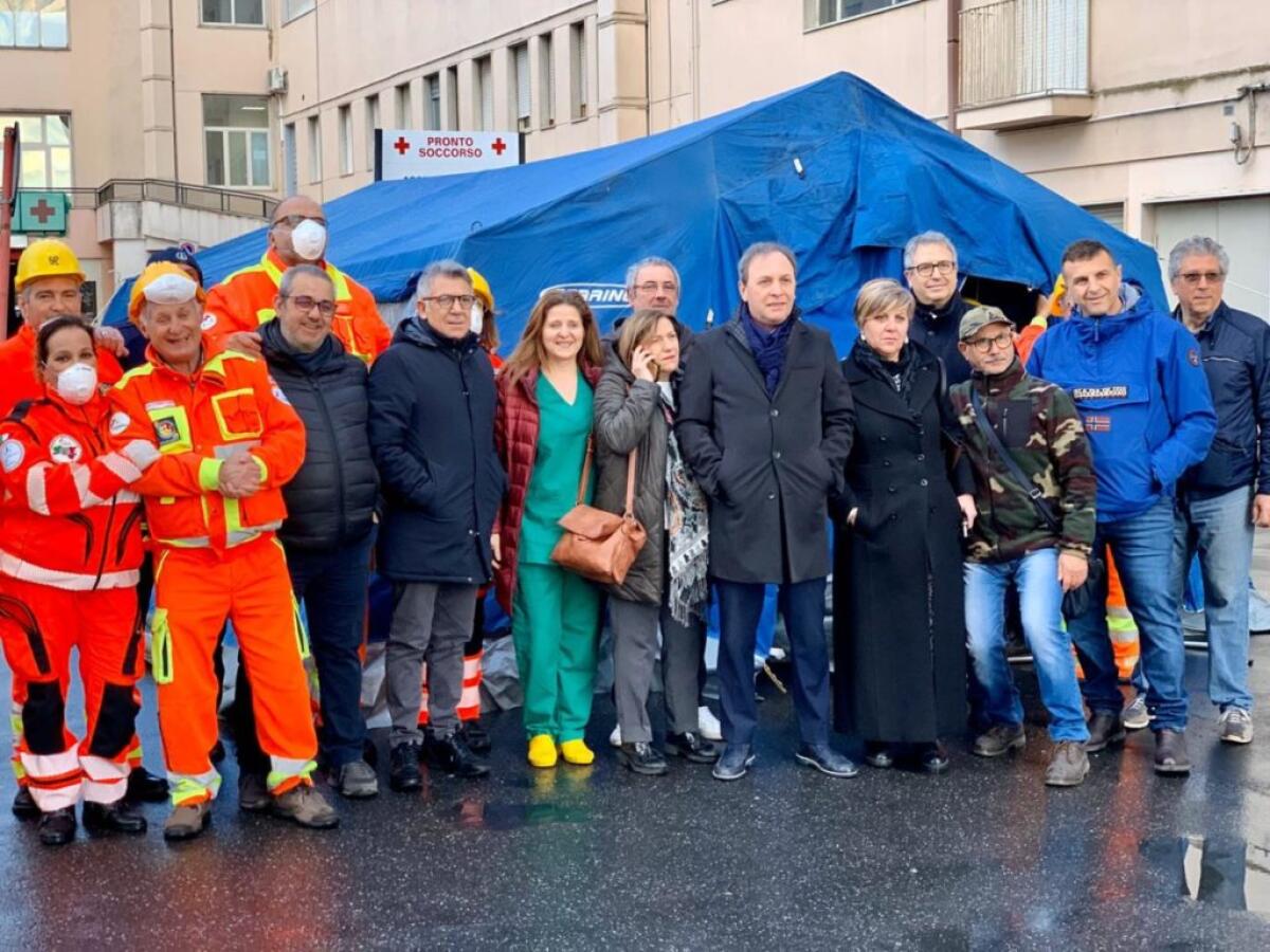 CORONAVIRUS, ALLESTITA AREA PRE-TRIAGE AL PRONTO SOCCORSO DELL'OSPEDALE DI PATERNO' - 