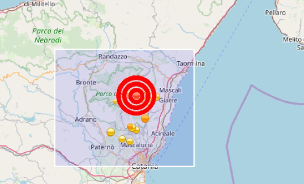 TERREMOTO DI MAGNITUDO 3.5 SULL'ETNA. SCOSSA AVVERTITA DALLA POPOLAZIONE - 