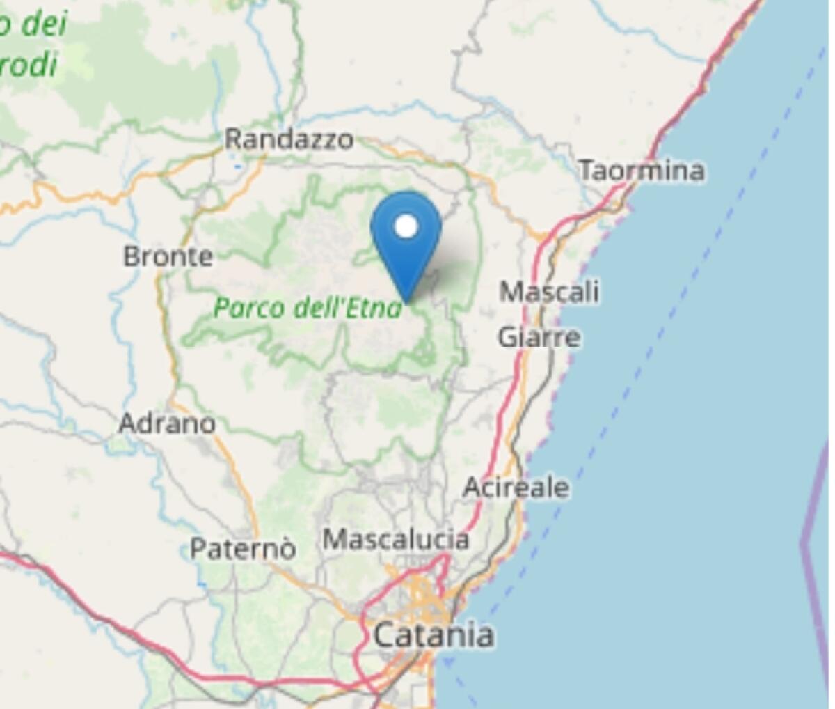 TERREMOTO MAGNITUDO 2.6 ALLA ORE 11.10 CON EPICENTRO MILO - 