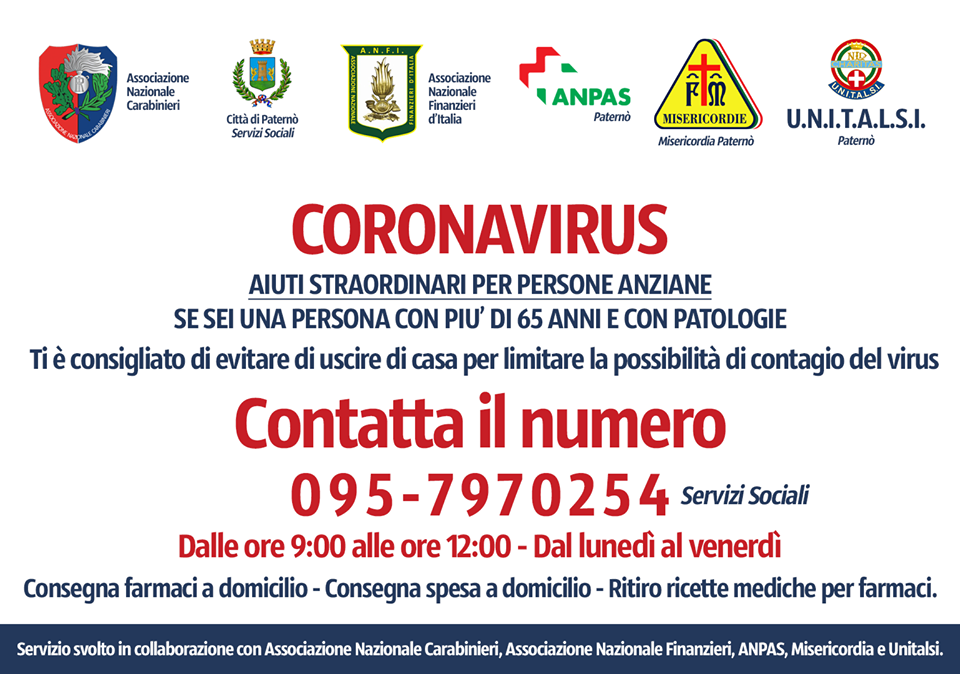 IL COMUNE ATTIVA UNA SERIE DI SERVIZI A DOMICILIO PER OVER 65