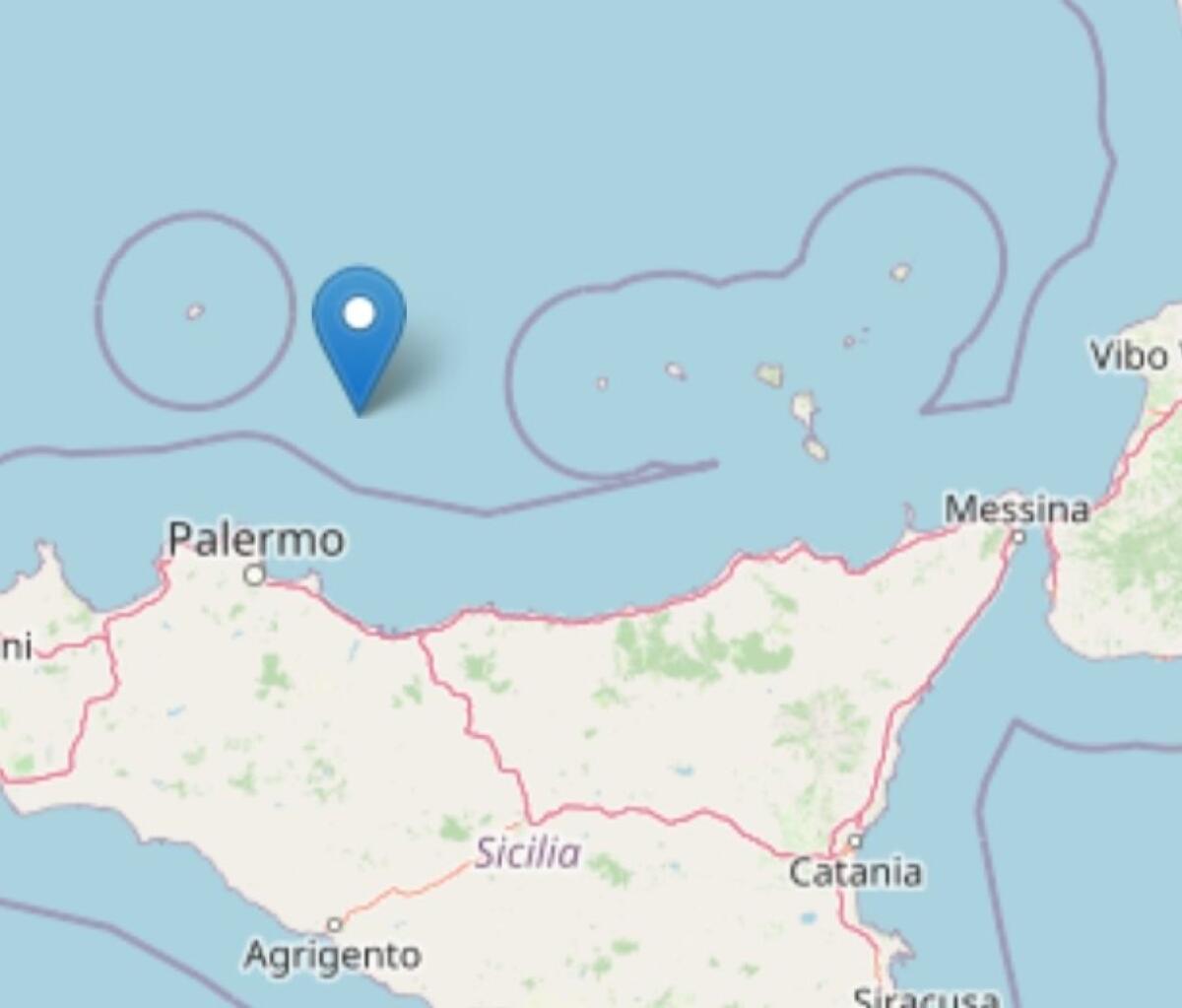 SCOSSA DI TERREMOTO MAGNITUDO 3.5 AL LARGO DI PALERMO - 