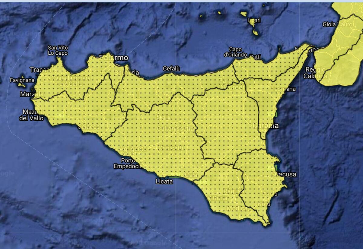 MALTEMPO, MERCOLEDÌ IN SICILIA ANCORA ALLERTA GIALLA - 
