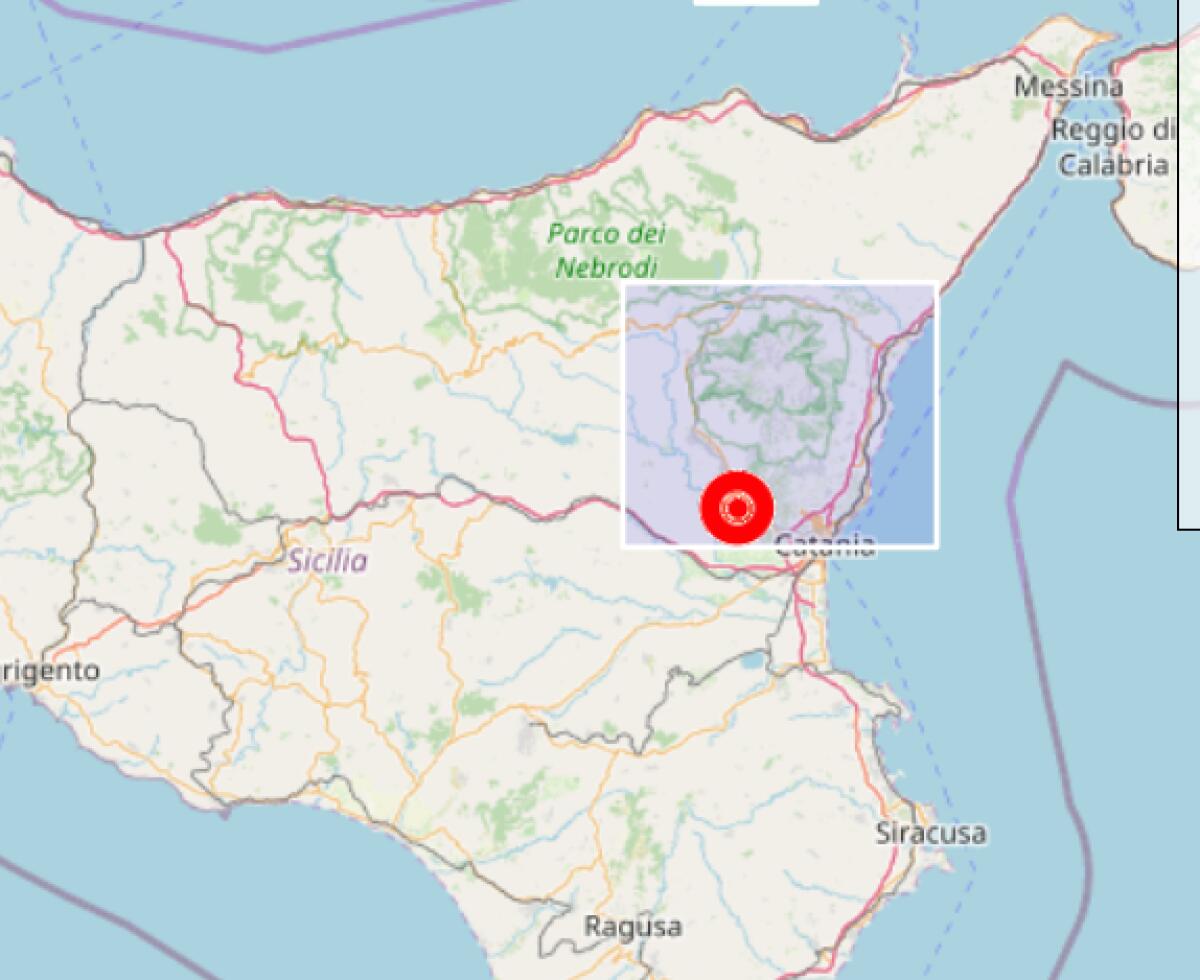 DOPPIA SCOSSA DI TERREMOTO CON EPICENTRO TRA  PATERNO' E LICODIA - 