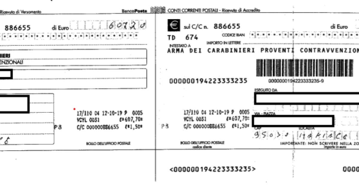RANDAZZO, FALSIFICA IL TIMBRO POSTALE SULLA MULTA DEI CARABINIERI - 