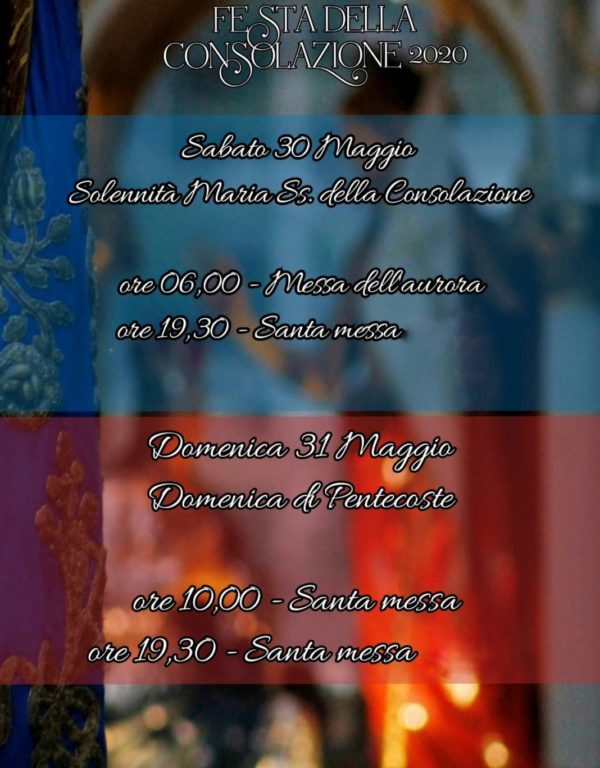 FESTA DELLA CONSOLAZIONE 2020