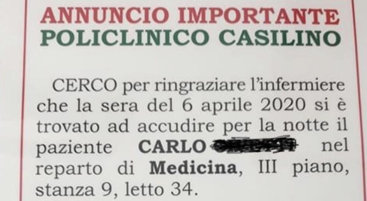 ROMA, "GRAZIE A QUELL'INFERMIERE, MIO MARITO MI HA DETTO CIAO PRIMA DI MORIRE" - 