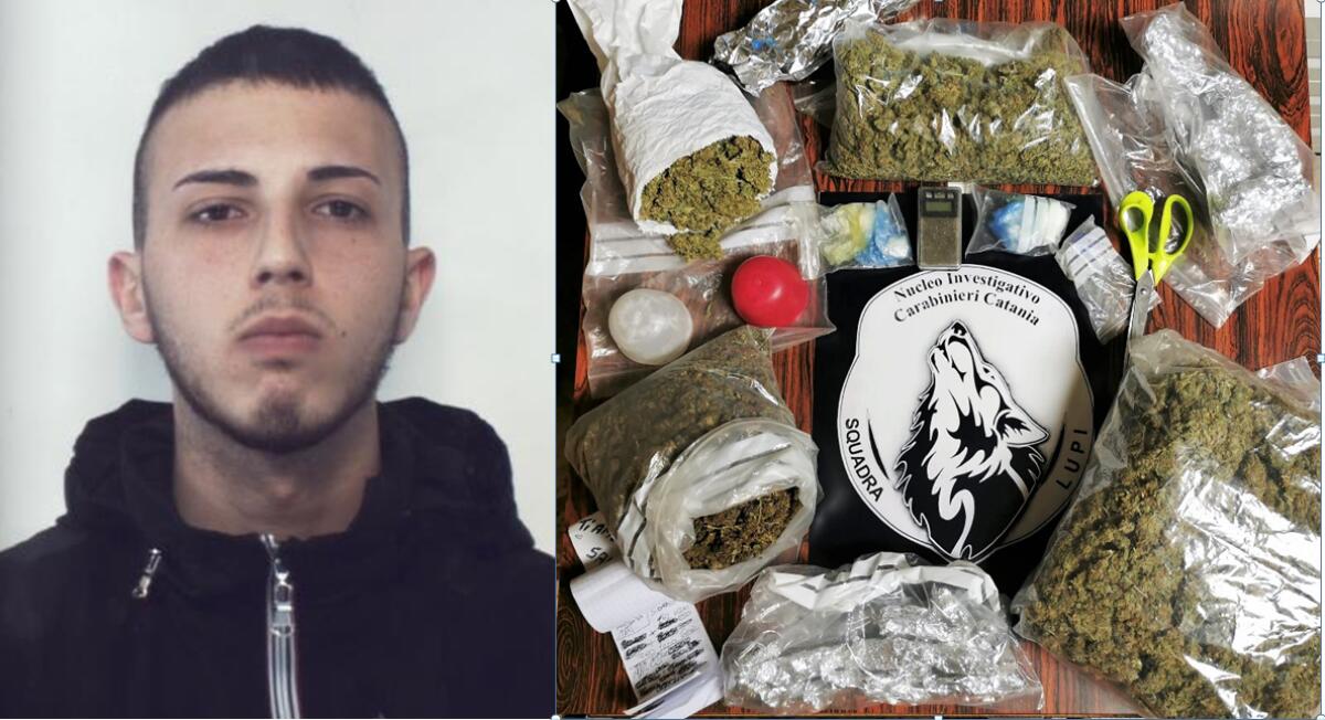 NASCONDEVA CRACK, COCAINA E MARIJUANA IN CASA: ARRESTATO UN UOMO A CATANIA - 