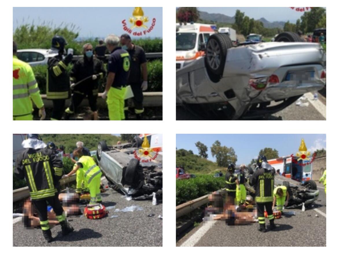 INCIDENTE SULL’A18 MESSINA-CATANIA, FERITI 5 GIOVANI DI SANTA MARIA DI LICODIA - 