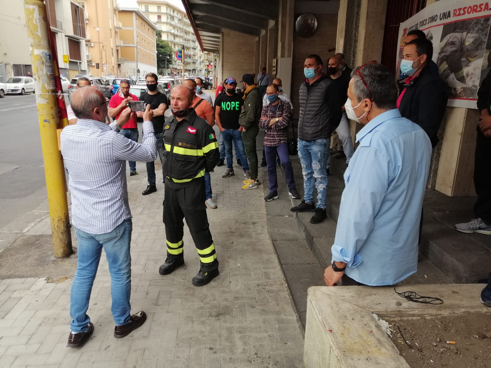 CATANIA, SCIOPERO USB VIGILI DEL FUOCO: FORTE ADESIONE DAVANTI SEDE PROVINCIALE