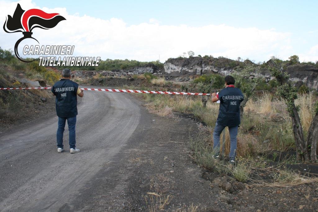SEQUESTRATA A BELPASSO  CAVA ABUSIVA DI CIRCA 90.000 MQ NEL PARCO DELL’ETNA, SOTTOPOSTA A VINCOLO PAESAGGISTISCO. 4 PERSONE DENUNCIATE