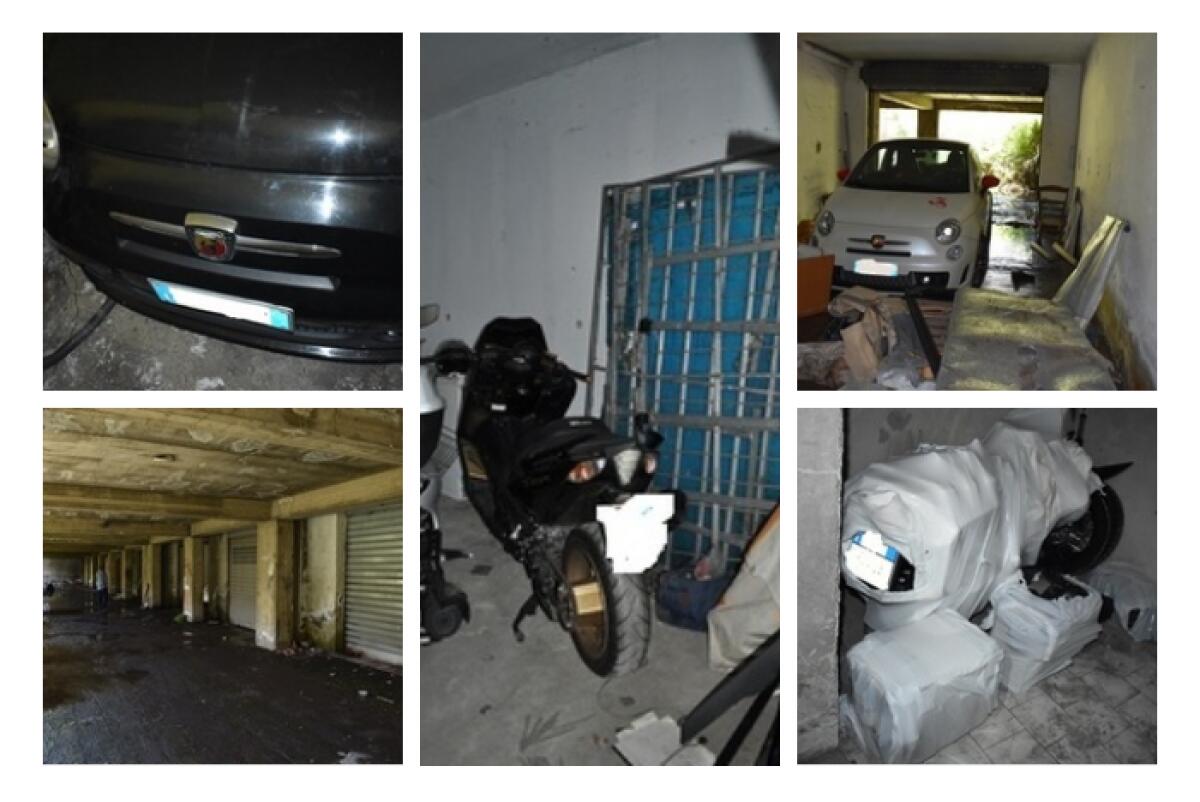 LA POLIZIA RITROVA AUTO E MOTO RUBATE  NEI GARAGE DI LIBRINO - 