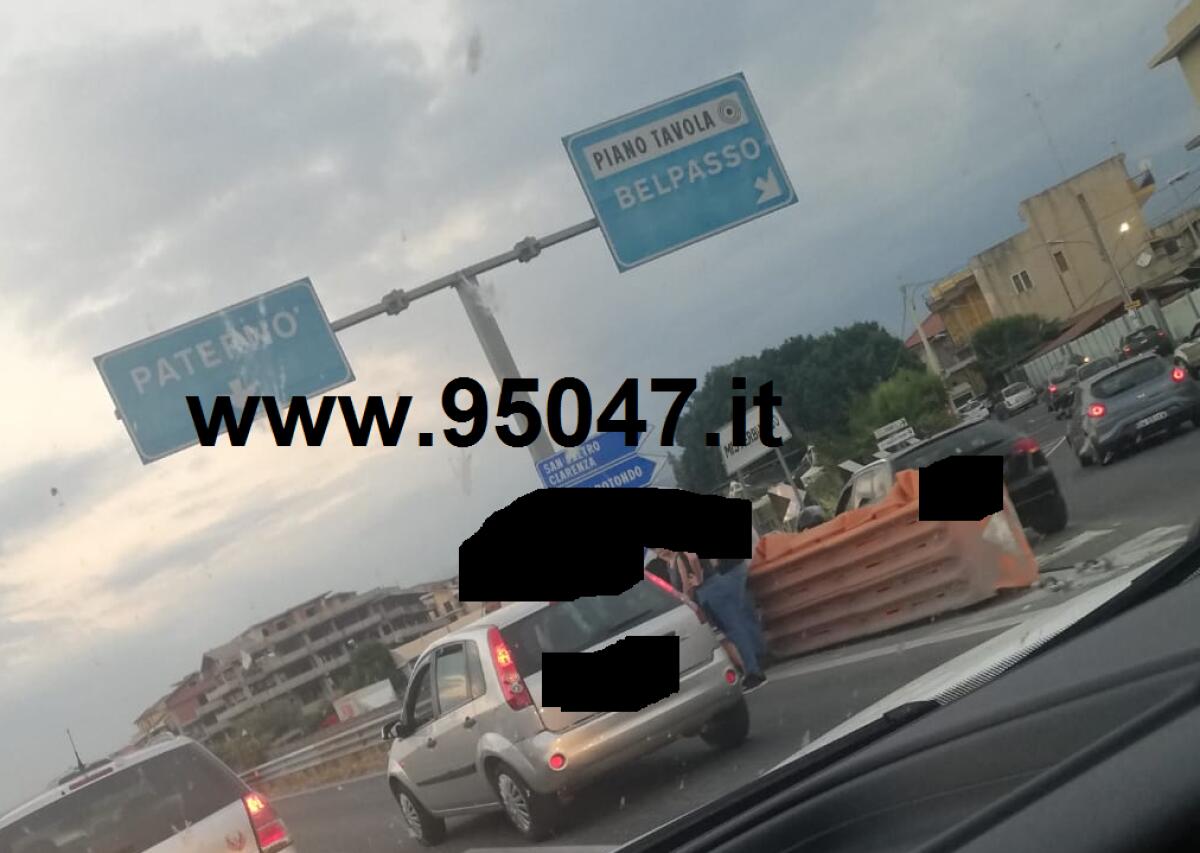 INCIDENTE SULLA SS121, LUNGHE CODE IN DIREZIONE PATERNO' - 