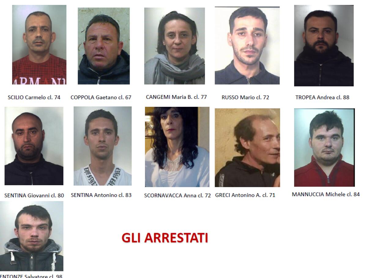 OPERAZIONE “ULTRA BIS”, ARRESTATE A BARRAFRANCA E CATANIA DAI CARABINIERI 11 PERSONE PER TRAFFICO DI STUPEFACENTI - 