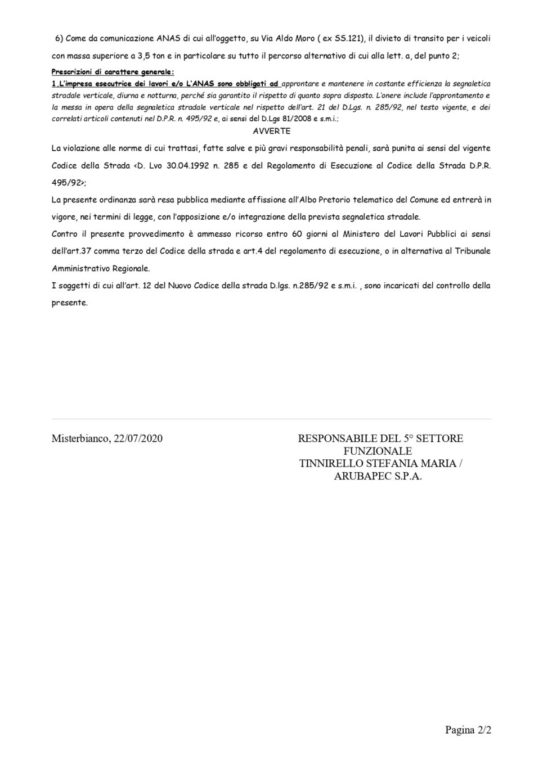 DA STASERA, CHIUSURA NOTTURNA DELLA SS.121 IN ENTRAMBI I SENSI DI MARCIA PER I LAVORI SULL'EX PONTE GRACI