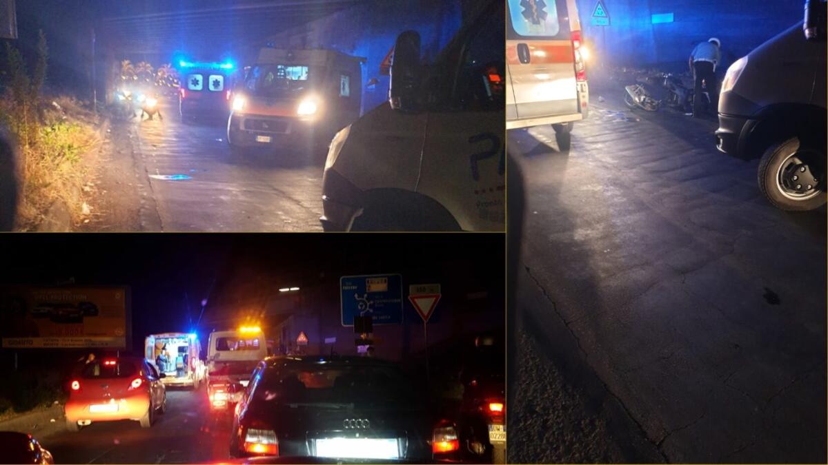 VIOLENTO SCONTRO IERI SERA TRA UNO SCOOTER ED UN AUTO, DUE FERITI - 