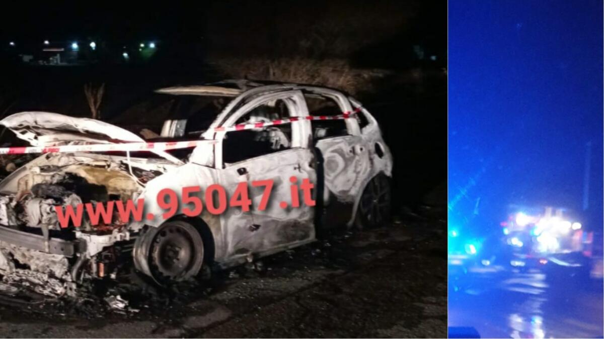 PATERNÒ, AUTO IN FIAMME IERI SERA IN C.DA AGNELLERIA - 