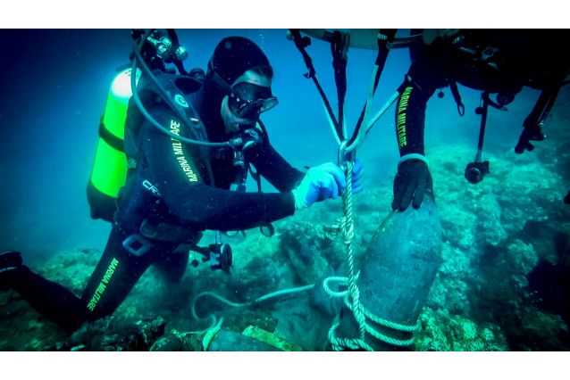 BONIFICATO IL MARE DI OGNINA, NEUTRALIZZATI IN MARE 32 ORDIGNI ESPLOSIVI
