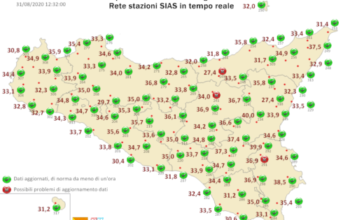OGGI PATERNO' LA CITTÀ' PIU CALDA DELLA SICILIA, IN ATTESA DELL'ARRIVO DELLE CORRENTI FRESCHE