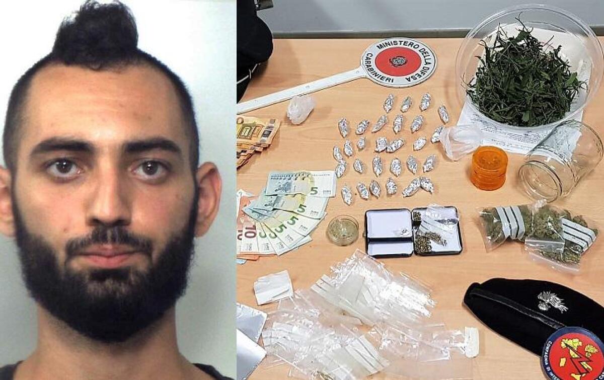 ACI CASTELLO: NASCONDEVA IN CASA L’ERBA DA SPACCIARE E UNA COSPICUA SOMMA DI DENARO - 