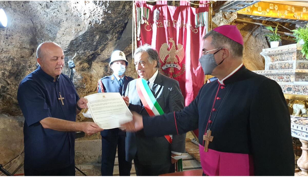 CITTADINANZA ONORARIA DI PALERMO A DON CERAVOLO - 