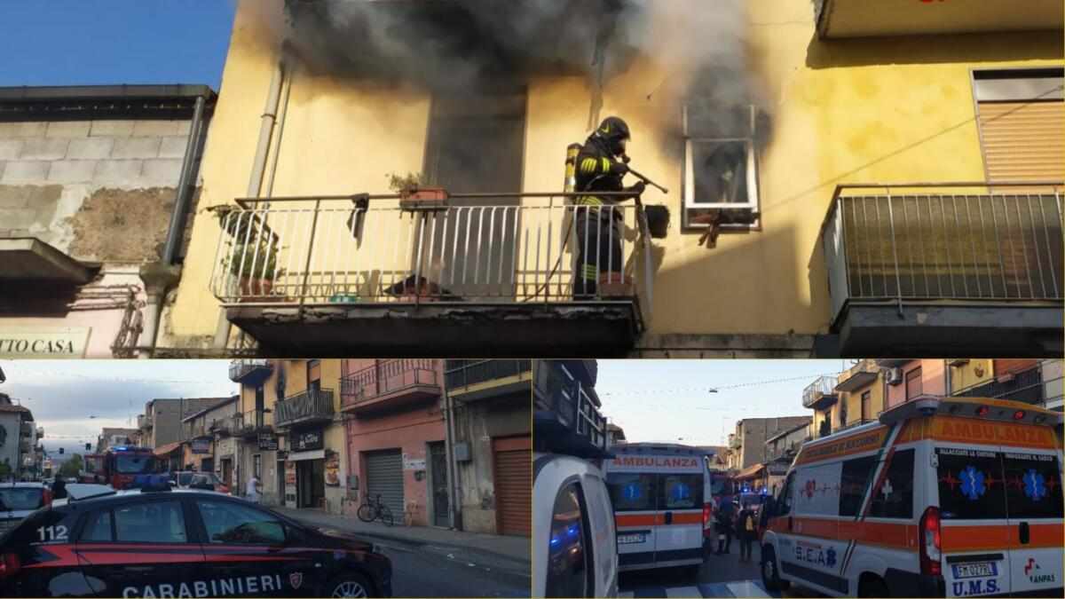 INCENDIO IN CASA A PIANO TAVOLA: 7 INTOSSICATI TRA CUI UNA DONNA INCINTA - 