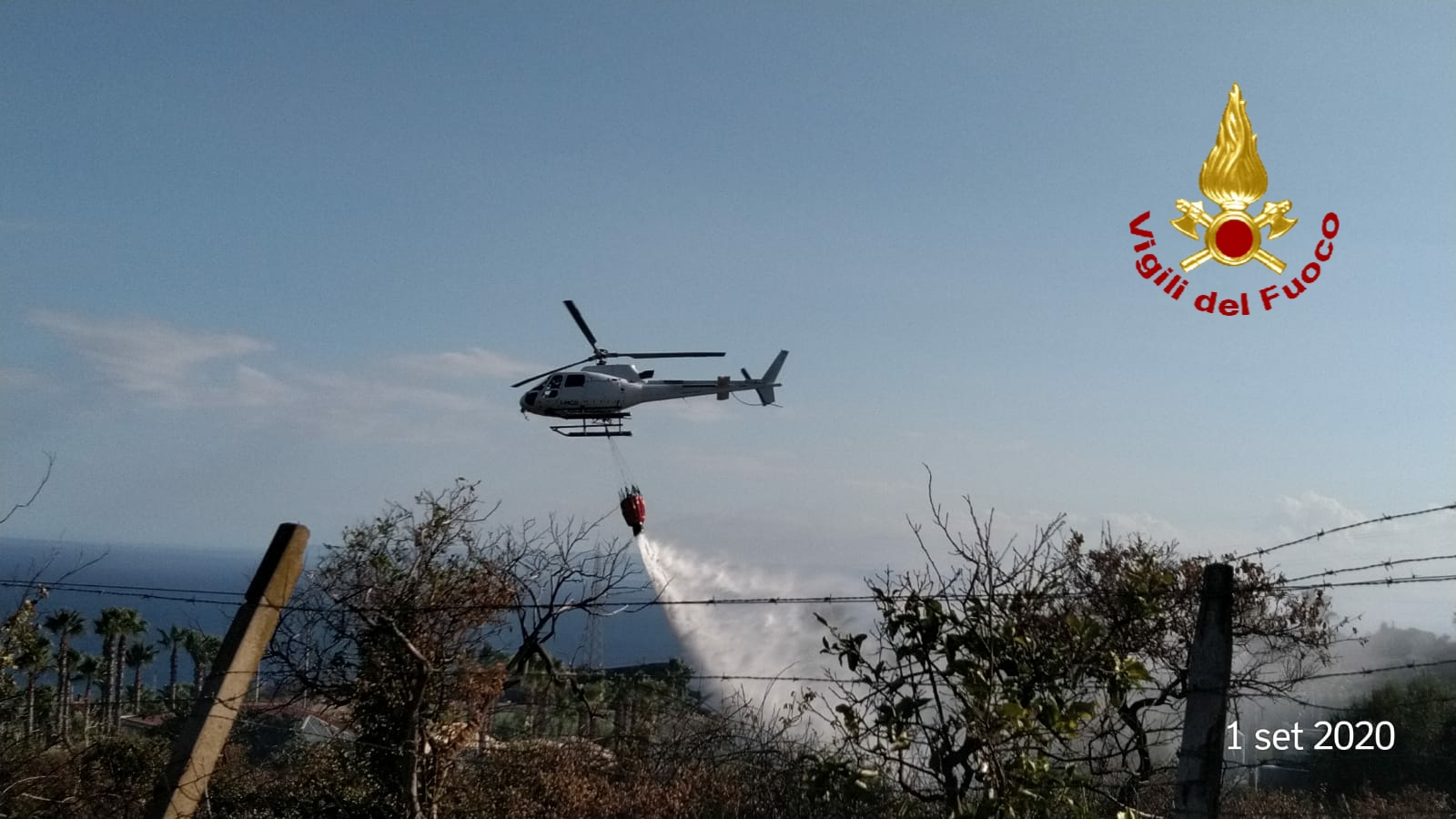 INCENDIO SULLA COLLINA DI VAMPOLIERI