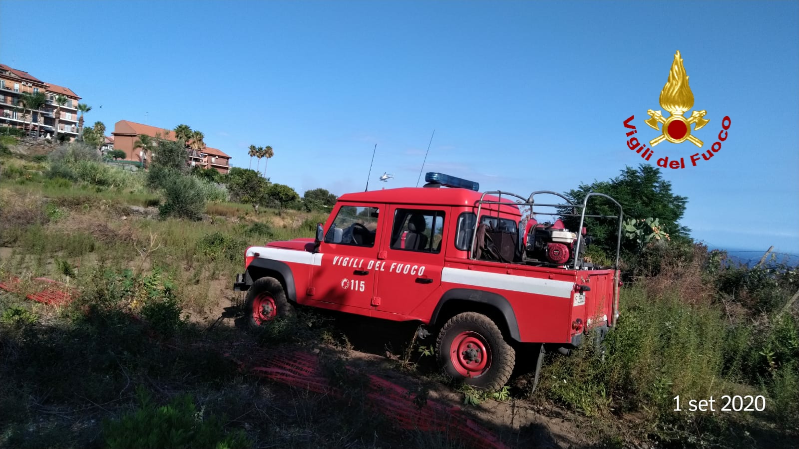 INCENDIO SULLA COLLINA DI VAMPOLIERI
