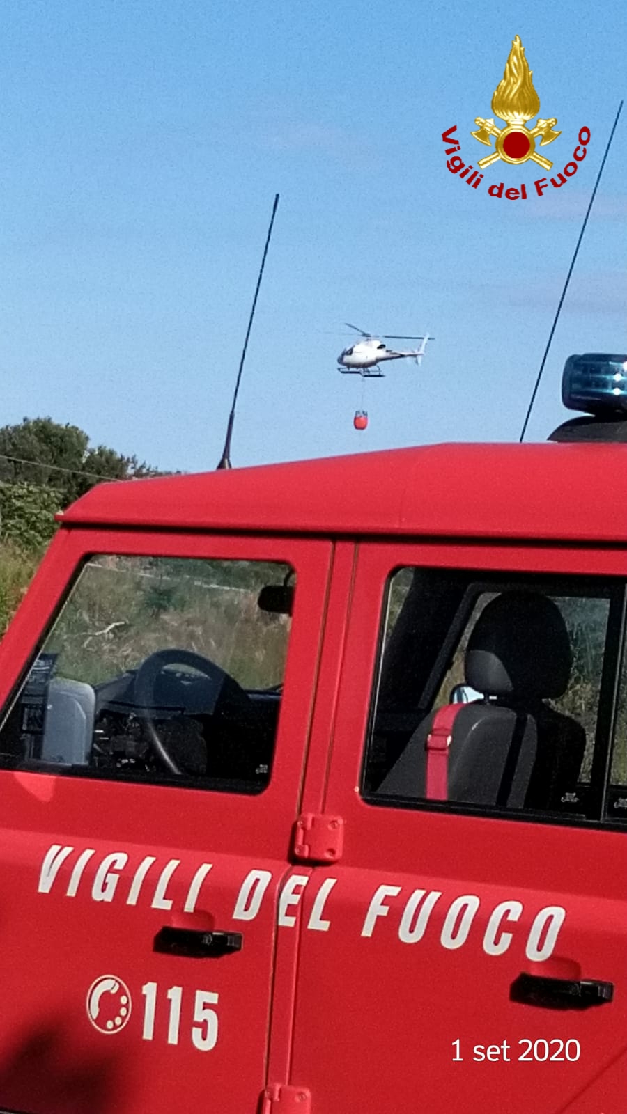 INCENDIO SULLA COLLINA DI VAMPOLIERI
