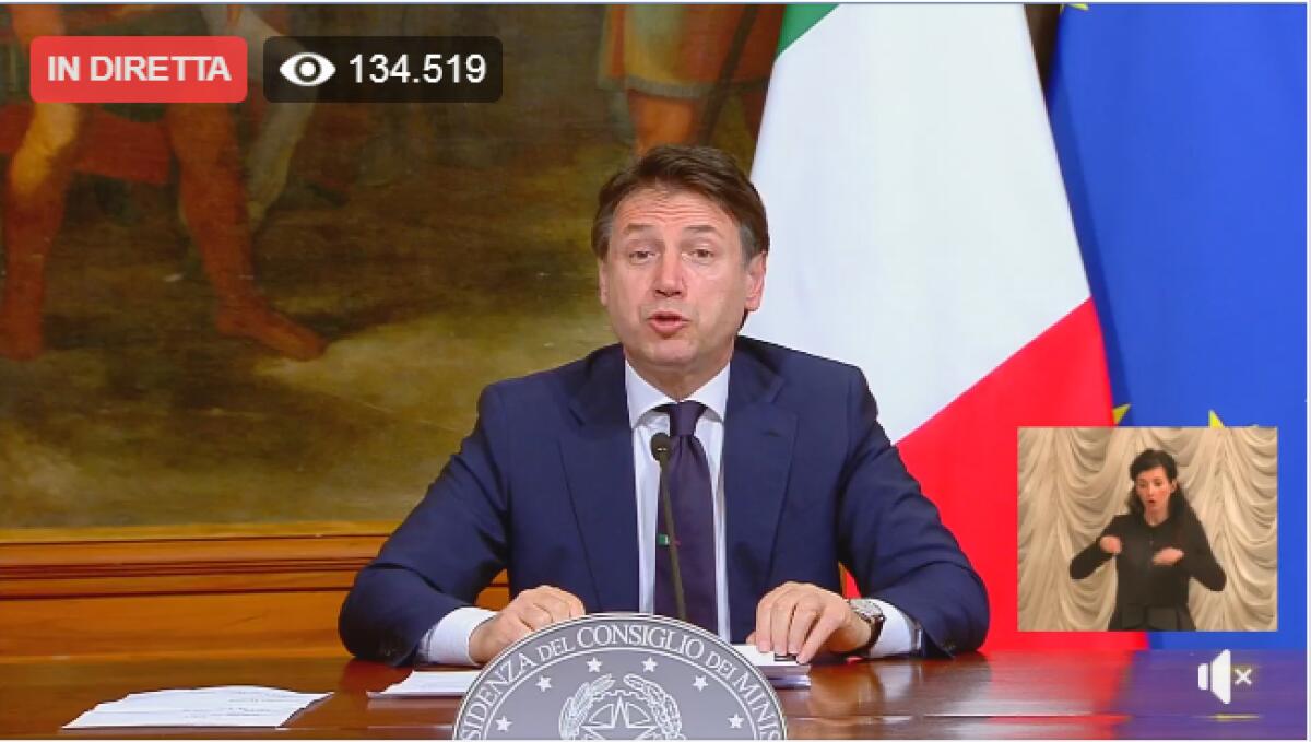 CORONAVIRUS, PALAZZO CHIGI: “DOMANI COMUNICAZIONI UFFICIALI SUL NUOVO DPCM CON UNA CONFERENZA STAMPA DI CONTE” - 
