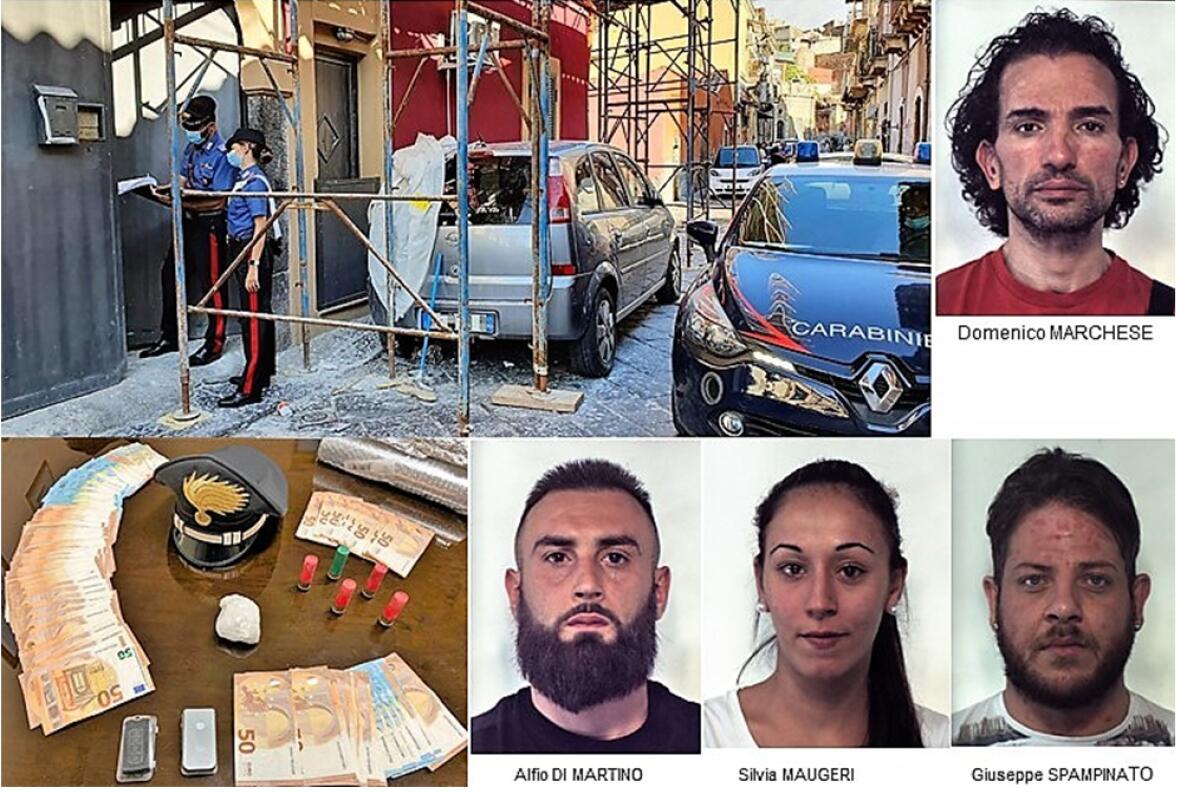 CATANIA.  4 LE PERSONE ARRESTATE SEQUESTRATI COCAINA E 7.000 EURO IN CONTANTI - 
