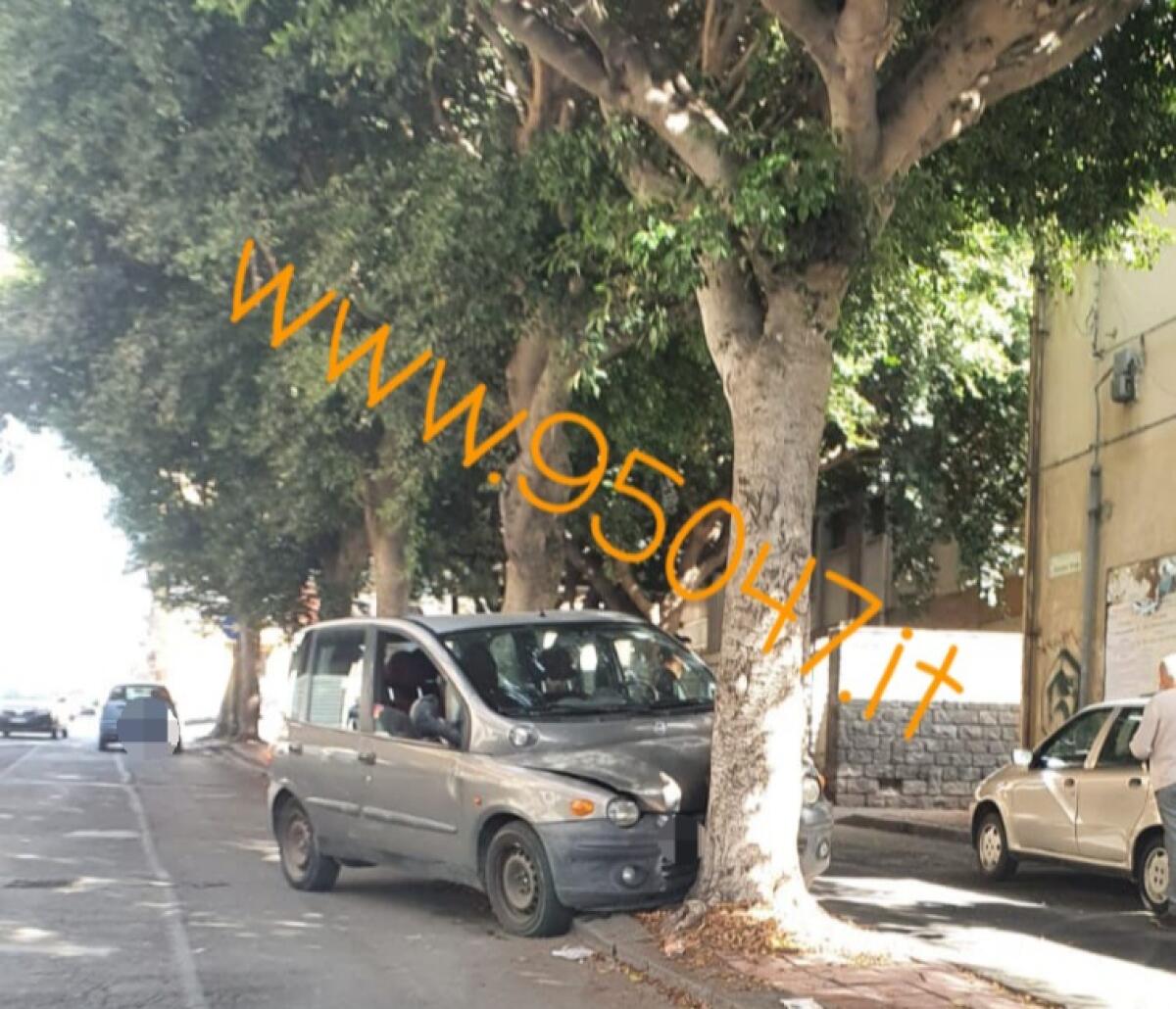 AUTO CONTRO UN ALBERO IN VIA VERGA, CONDUCENTE ILLESO - 
