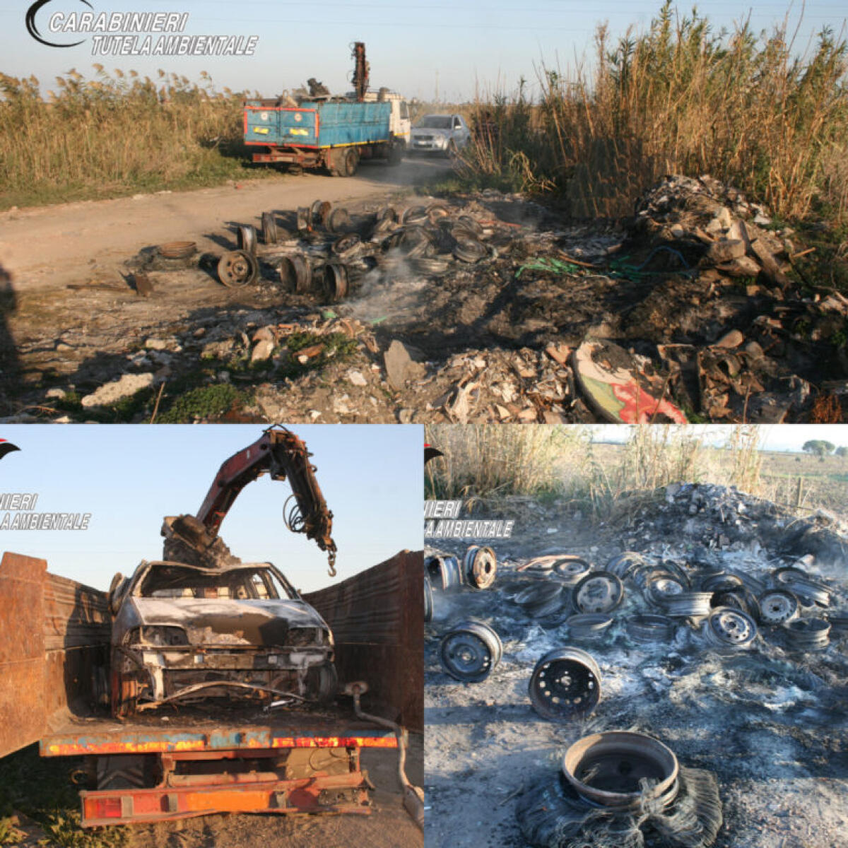 CATANIA, BRUCIAVA I COPERTONI PER RIVENDERNE IL FERRO - 