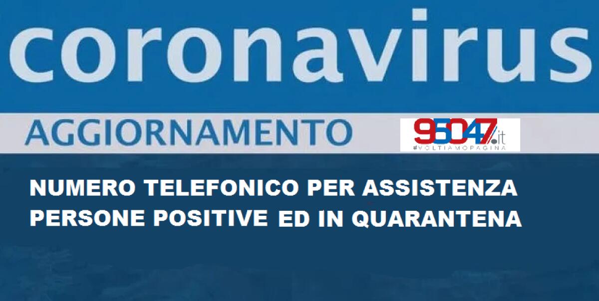 PATERNO': IL SINDACO ATTIVA NUMERO PER I SOGGETTI  POSITIVI ED IN QUARANTENA - 