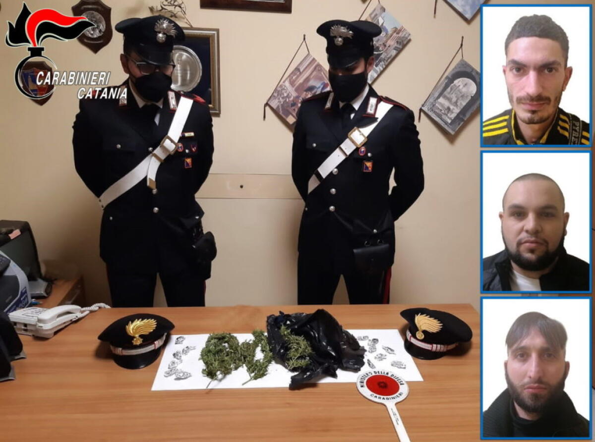 PATERNÒ, SPACCIATORI TENTANO FUGA SUI TETTI: BLOCCATI CON UN SACCO DI MARIJUANA - 
